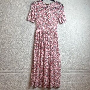 NWT Nameless Womens Pink Floral Lace Crisscross Lace Up Dress Size Small